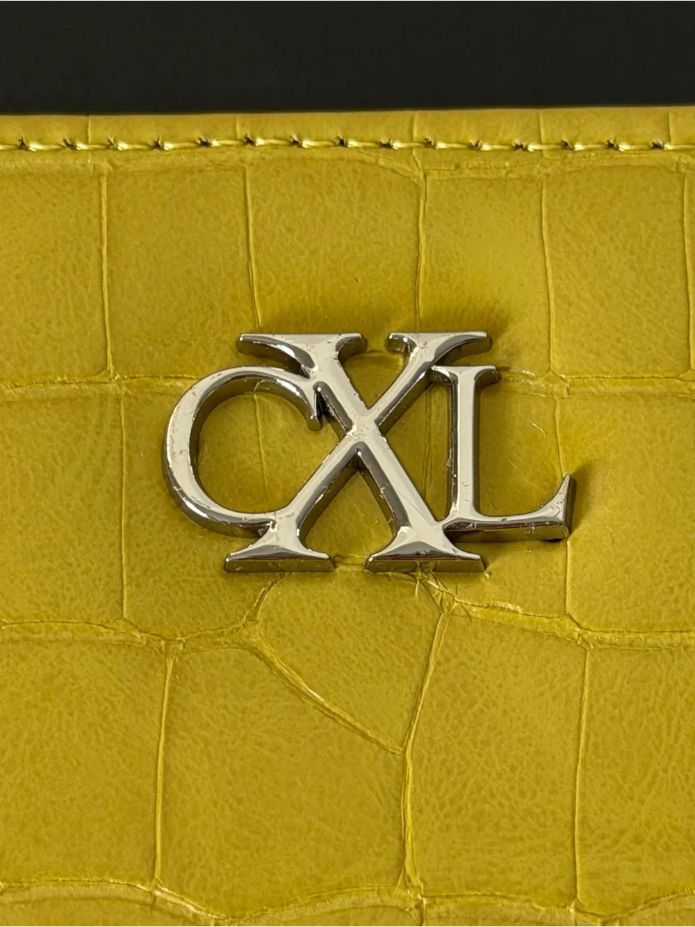 Christian Lacroix CXL Kara Croco Zip Around Wristlet Wallet - Moss